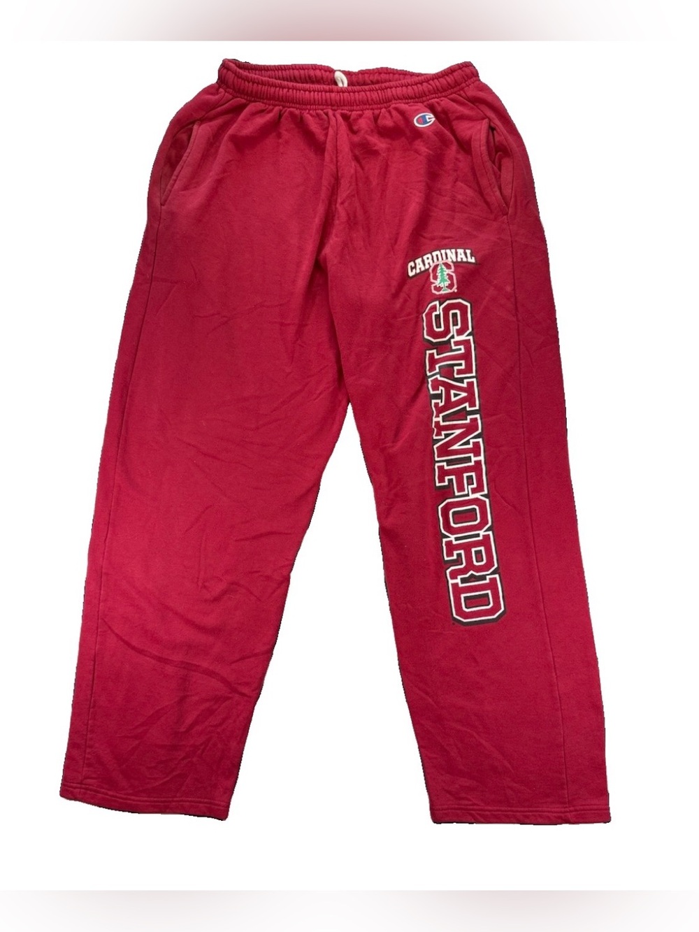 Vintage Stanford Cardinal Sweatpants Men's Medium Red Champion Y2K Sportswear
